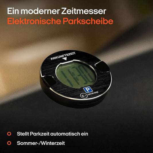 OOONO P-DISC NO1 - Disque de stationnement électronique avec homologation pour voiture - Disque de stationnement numérique automatique avec homologation KBA selon la StVO - Parcmètre électrique